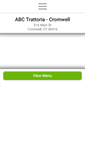 Mobile Screenshot of abctrattoriacromwell.com